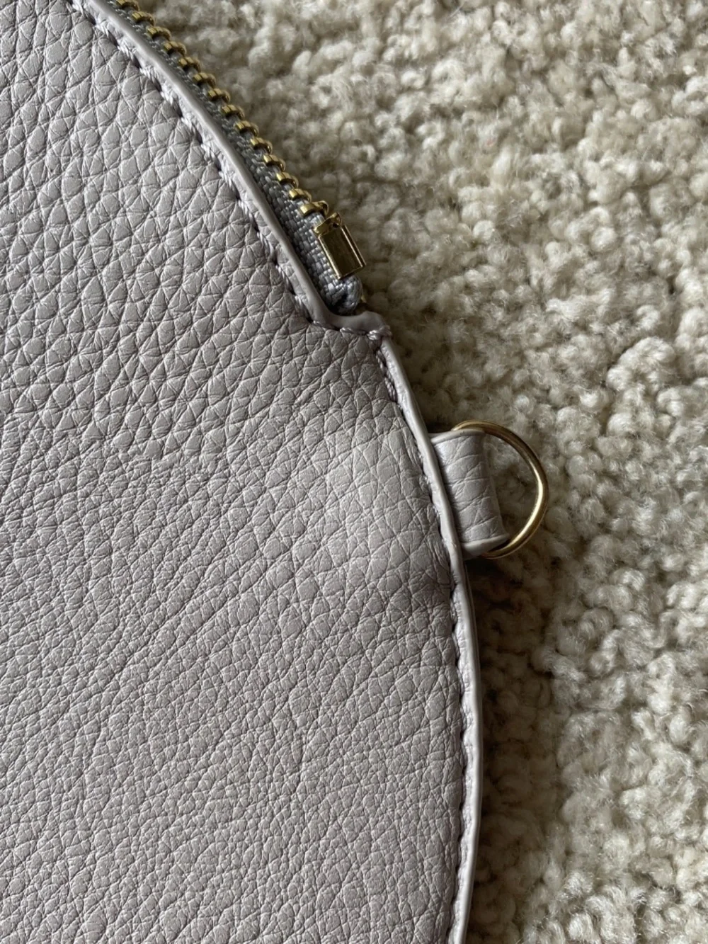 Remi/Reid Wristlet Bag/Clutch Purse-Grey Vegan Leather